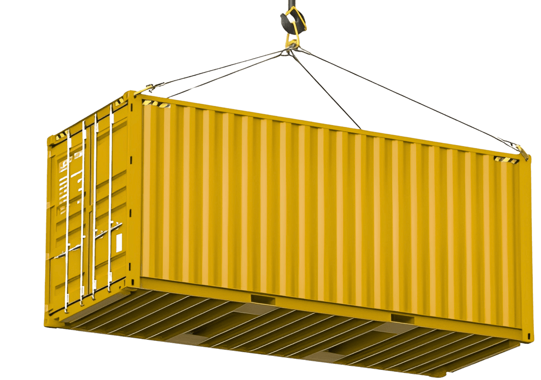 Hanging shipping container