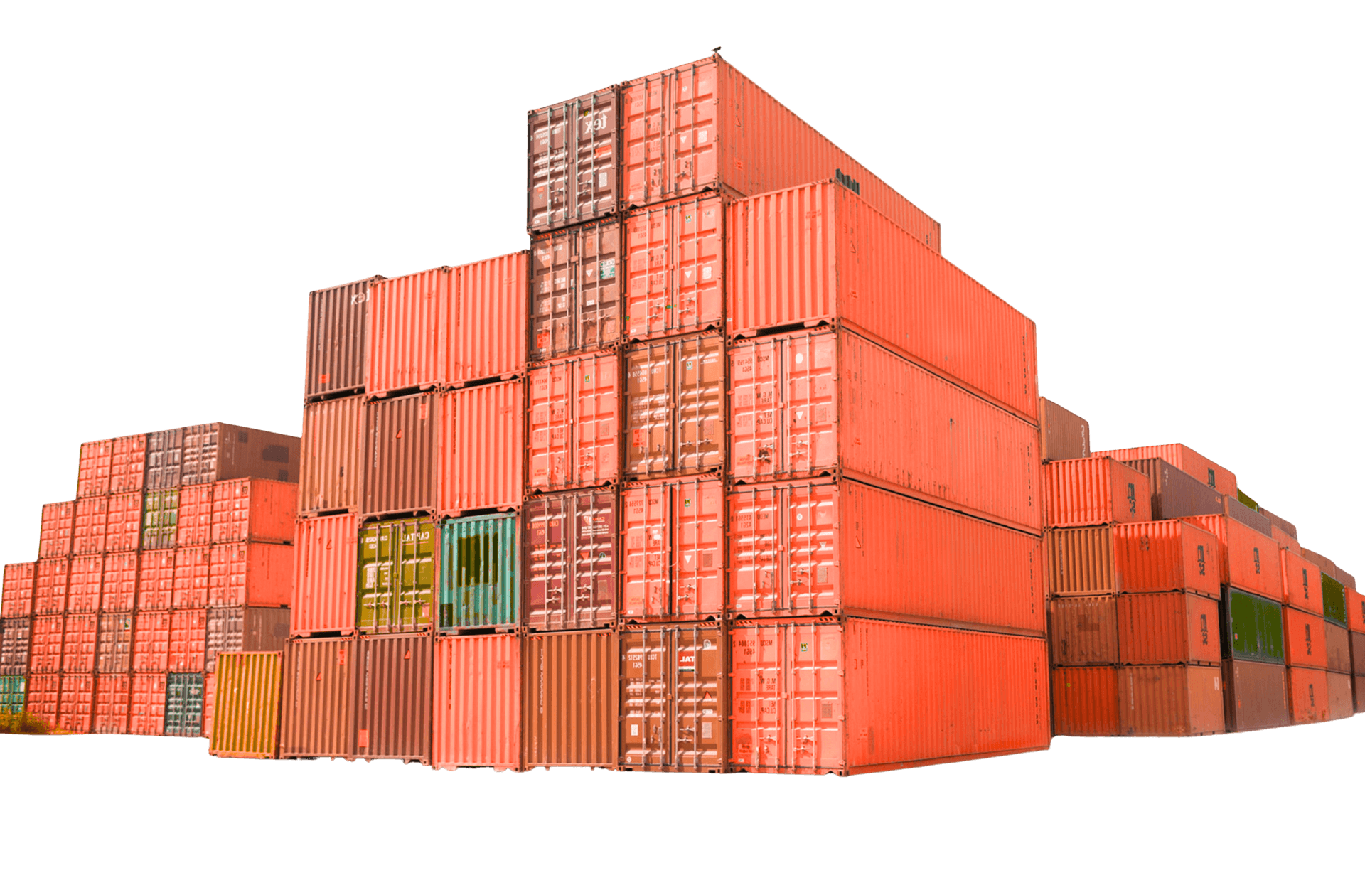 Container ship at port